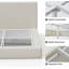 Structure de lit plateforme tapissier en mousse de chenille moderne, rembourrage en mousse de 5 pouces, sans sommier, facile à assembler-126016548-126016552