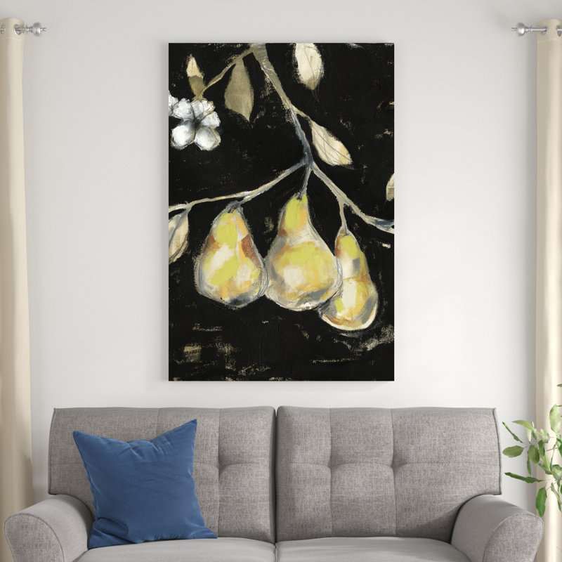 " Fresh Pears I " by Jennifer Goldberger Painting Print, 48" H x 32" W x 1.25" D