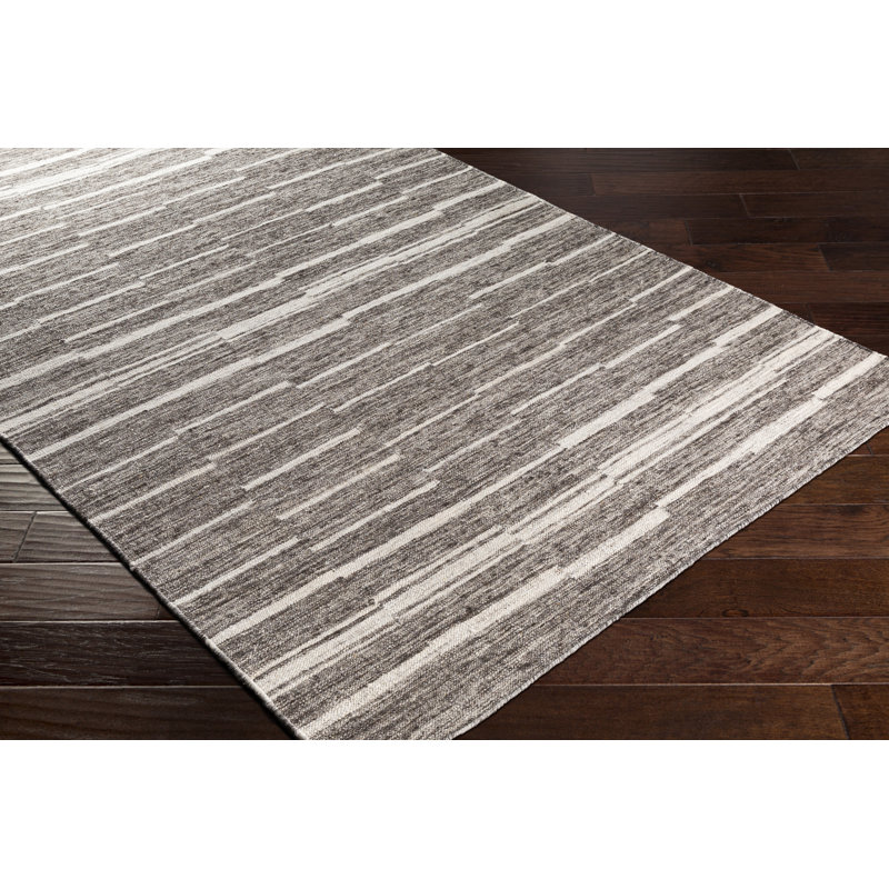 Tamaris Wool Striped Area Rug in Cream, Rectangle 5' x 7'6"
