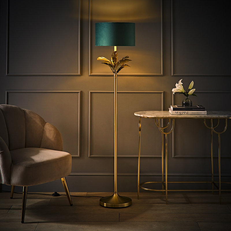 Waynesfield 157.5cm Polished Traditional Floor Lamp, Green, Yes