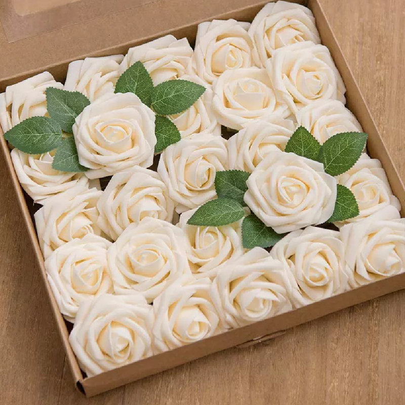 Bouquet de mariage fleurs artificielles roses
