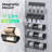 Magnetic Shelves 5-pack For Laundry Room & Kitchen Organization, Heavy Duty No Drill Refrigerator And Washing Machine Shelves With Spice Rack, Hanger Stacker And Utensil Hooks