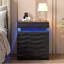 Bedside Table with Hidden Storage and Motion Sensor LED Light-57721119