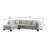 Hiran Overcast Gray 2-piece Chaise Sectional