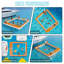 12×10ft Inflatable Sea Pool, Floating Swimming Pool Platform With Safety Net, Modular Swim Air Dock With Electric Air Pump For Ocean Party, Durable Eva Non-slip Surface