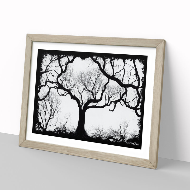 Striking Tree - Framed Print, 25cm H x 34cm W x 2cm D, Oak