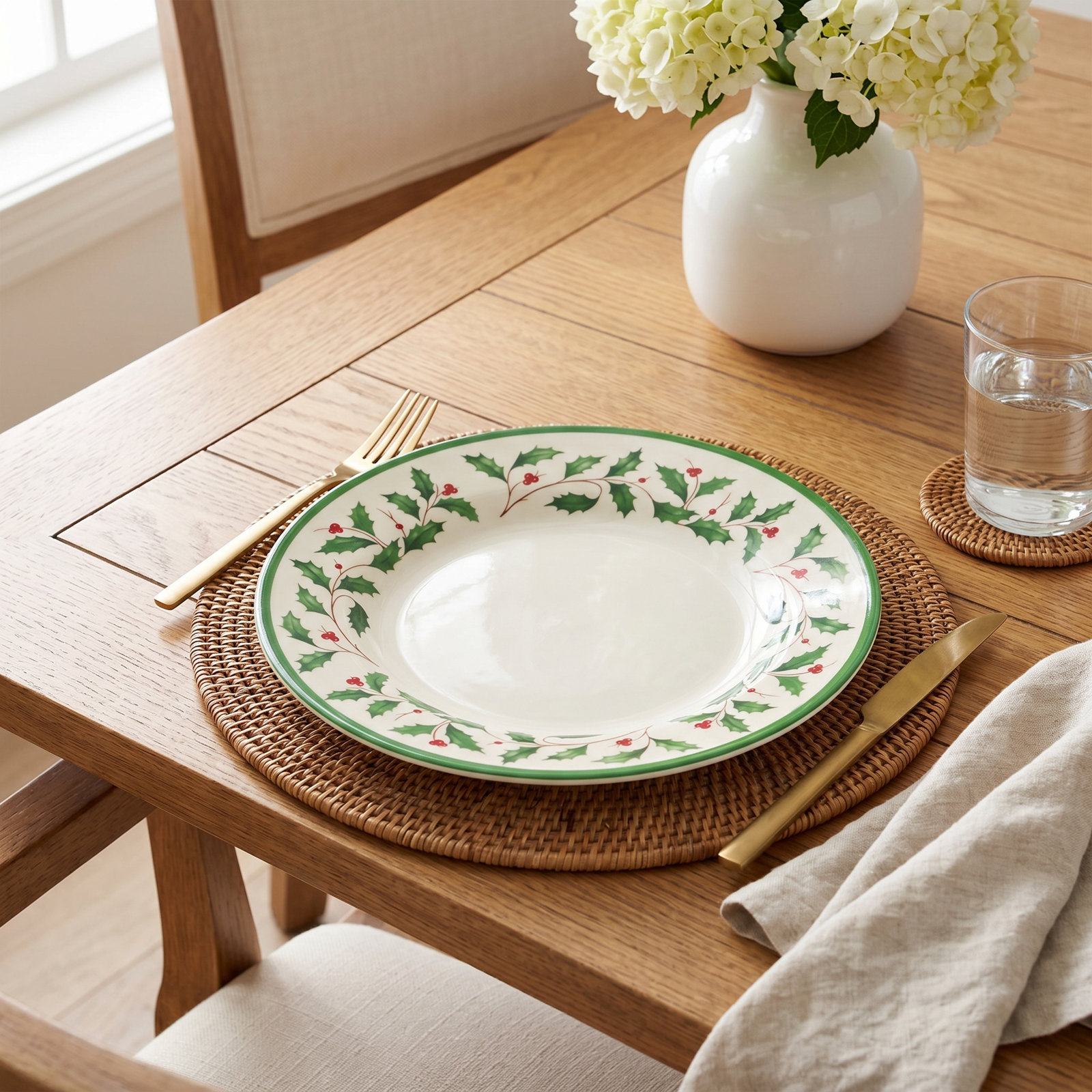 Holiday Melamine 8" Salad Plate