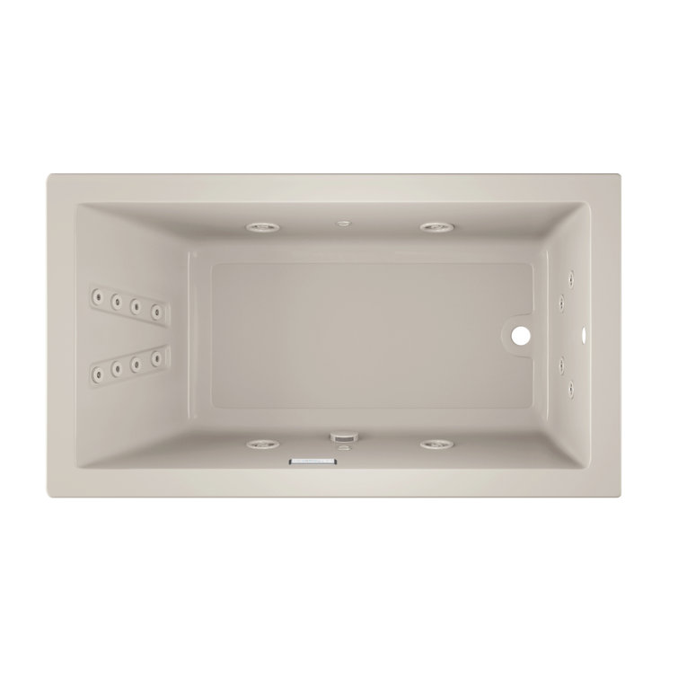 Solna™ Chromatherapy 66" x 36" Drop in Whirlpool Bathtub