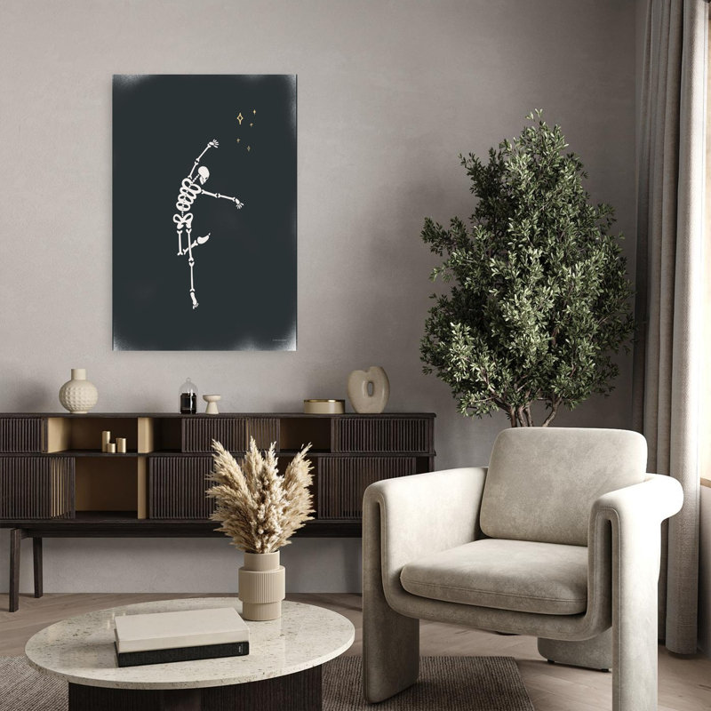 «Dancing Skeletons I», art contemporain abstrait, H 36 po x l 24 po
