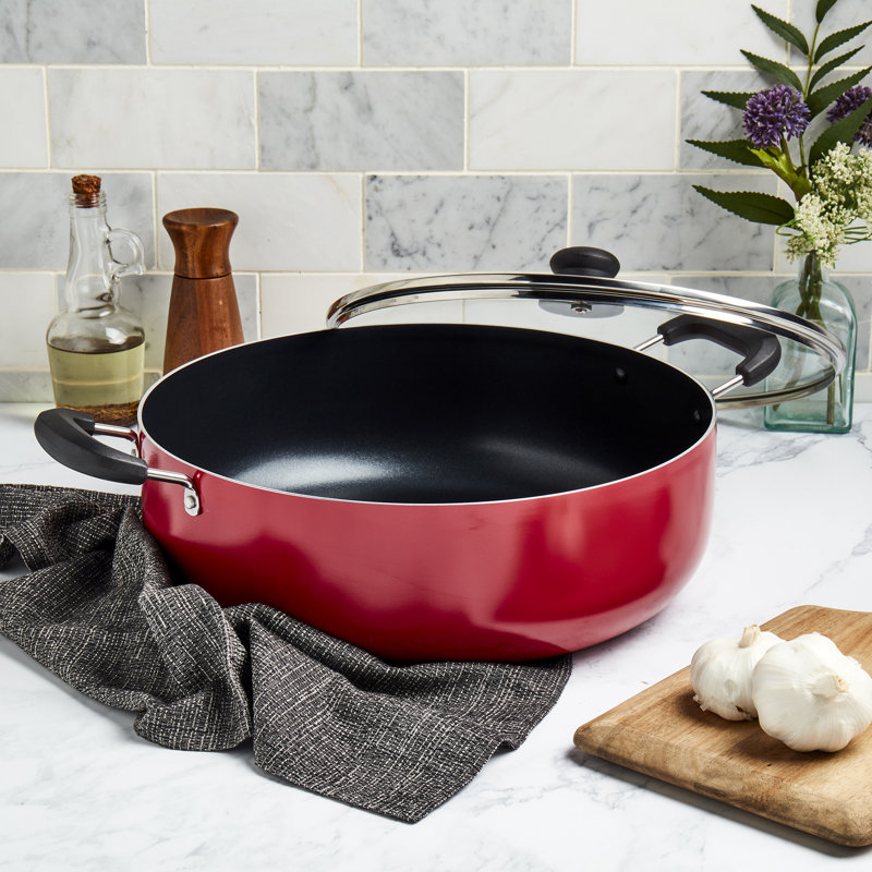 Infuse 10.5-Quart Red Nonstick Aluminum Family Cooker