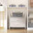 Mini Fridge Stand With Storage, 2 Drawer Fridge Cart, Dorm Fridge Table With 4 Swivel Wheels-737691104