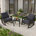 Dark Gray Cushion/Black Frame