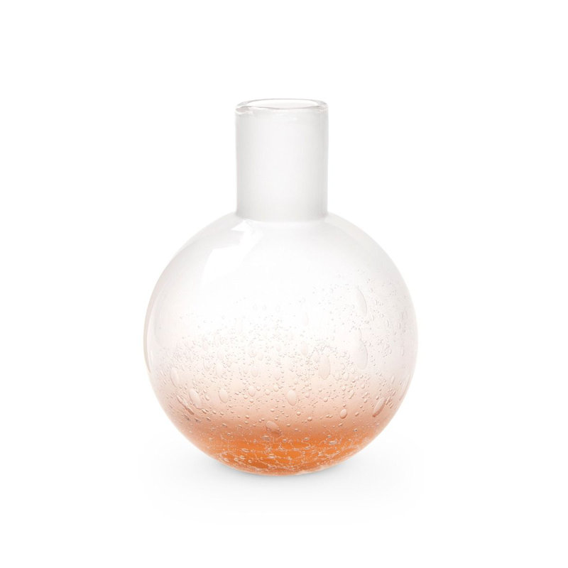Giorgio Handmade Glass Table Vase, 8" H x 6" W x 6" D, Blush Pink