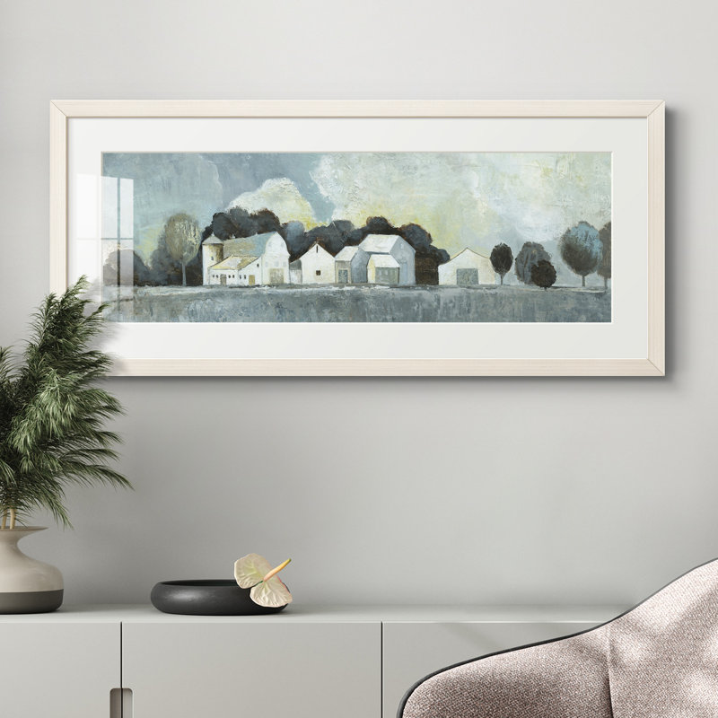 Peinture sur papier encadrée