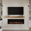 Lotta Wood Fireplace Mantel Shelf - Simple Transitional Design with Grooved Picture Frame Details-1318279493-1318279491