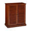 Armoire à chaussures avec tablettes réglables et portes à persiennes-615398678