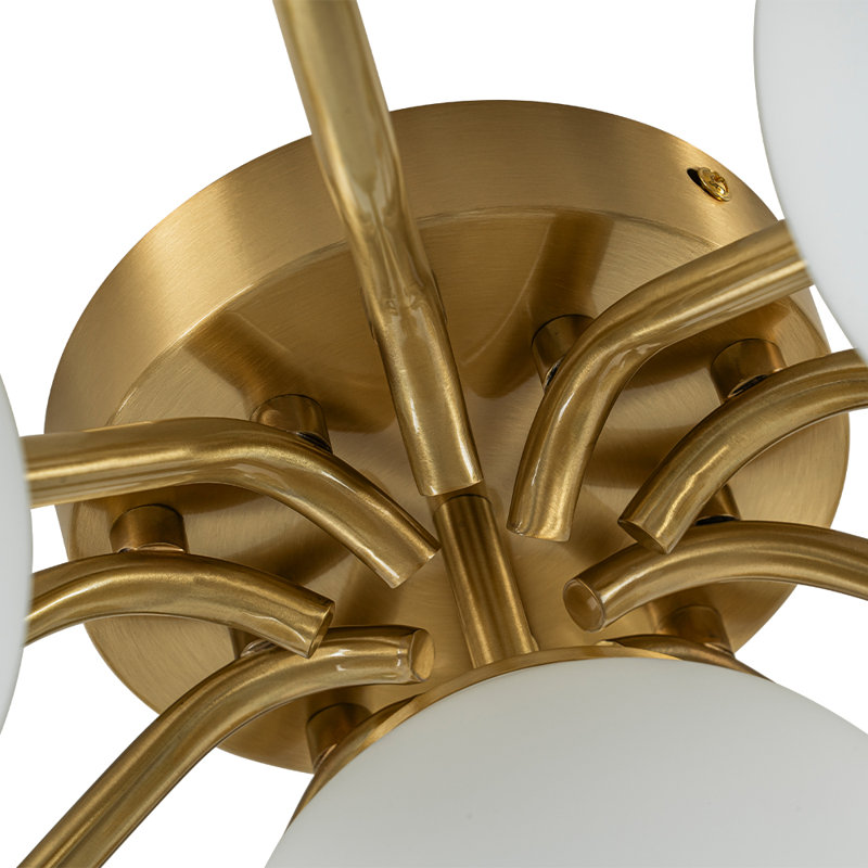 Plafonnier semi-encastré Honniball, 11 lumières, Doré