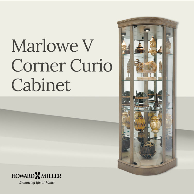 Marlowe V Lighted Curio Cabinet
