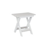 Berlin Gardens Regular Top With White Base Folding End Table
