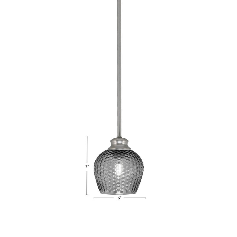 Luminaire suspendu Quapaw Zola, Noir, Nickel brossé