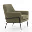 Fauteuil d'appoint rembourré avec accoudoirs