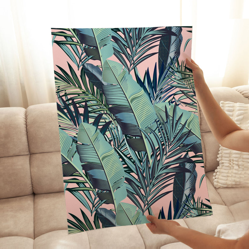 «Botanical Palm Leaves II», reproduction d'art tropicale sans cadre, H 14 po x l 11 po