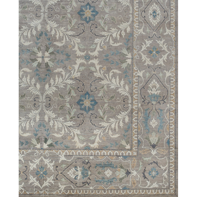 Proprietary Patterns Wool Southwestern Area Rug in Kinross Seaglass, Rectangle  6' x 9'