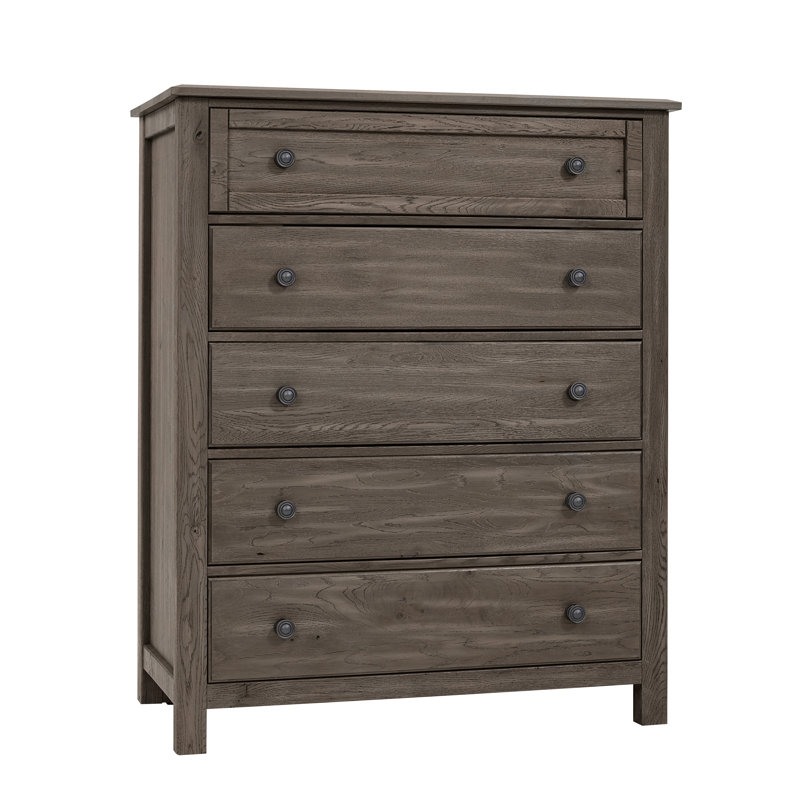 Lewin 5-Drawer Chest, Bois flottant gris