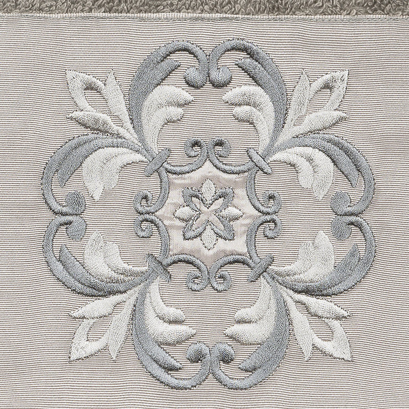 ALYSSA 100% Turkish Cotton Alyssa 3 Piece Embellished Towel Set, Dark Gray