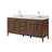 72" Fully Assembled Double Sink Bathroom Vanity with Solid Surface White Granite Top & Backsplash