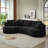 Modern Curved L-Shape Luxury Sectional Oversized Sofa: Minimalist Design, Comfy Sleeper Couch For Living Room, Apartment & Reception Spaces,No Assembly Required-1740545554