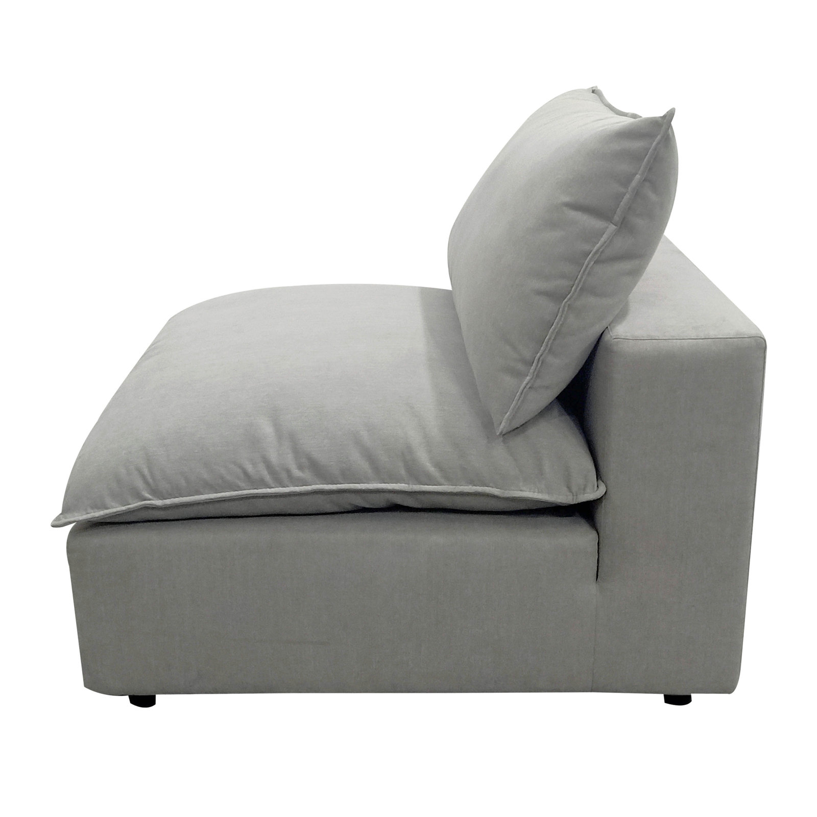 Ellaria Armless Chair, Light Gray