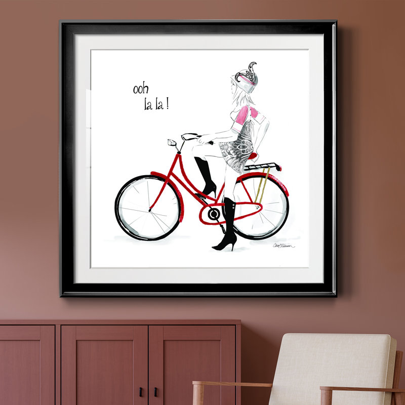 Ooh La La - cadre photo, H 26,5 po x l 26,5 po x P 1,5 po, Papier encadré noir