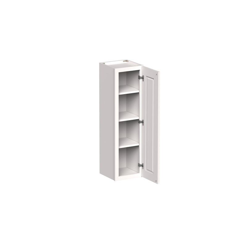 DL Cabinetry (prêt à assembler) Armoire murale à porte simple de 42 po de hauteur Shaker l 12 po x H 42 po x P 12 po - blanc