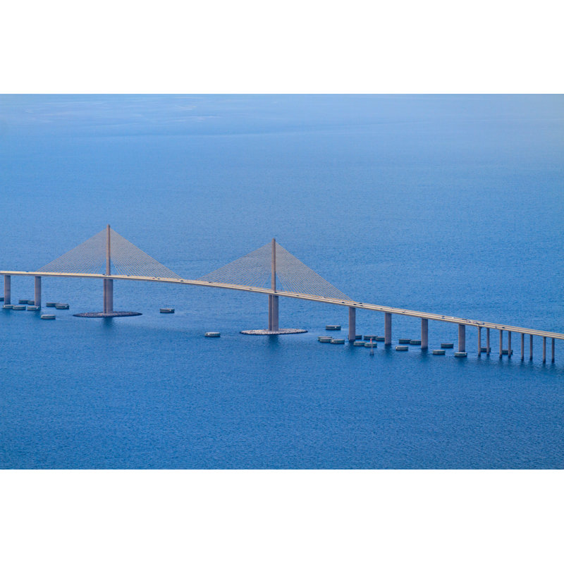 Gessner Sunshine Skyway Bridge, Florida by Bertl123 - Wrapped Canvas Print, 51cm H x 76cm W x 3.8cm D