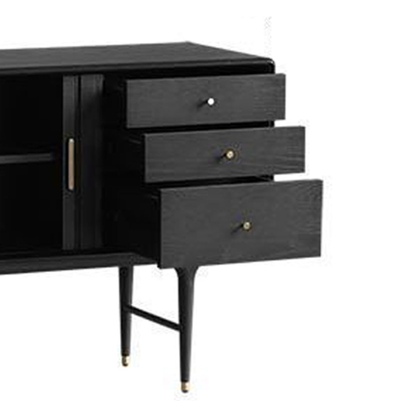 Industrial Minimalist Solid Wood Sideboard