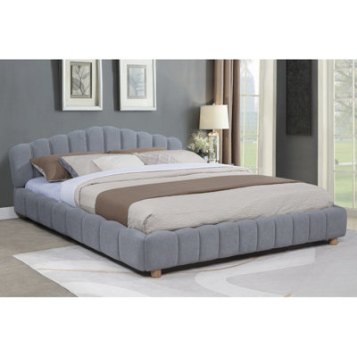Velvet Upholstered Platform Bed