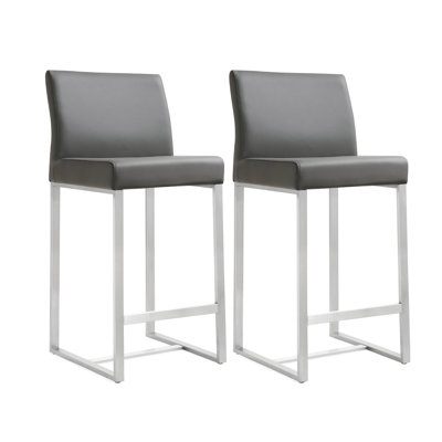 Orville Upholstered Counter Stool with Metal Frame
