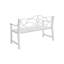 Banc de jardin extérieur en métal blanc