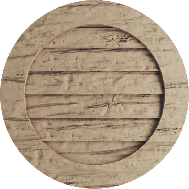 Évent rond en similibois Timberthane, Riverwood, H 1 po x l 27 po x L 27 po