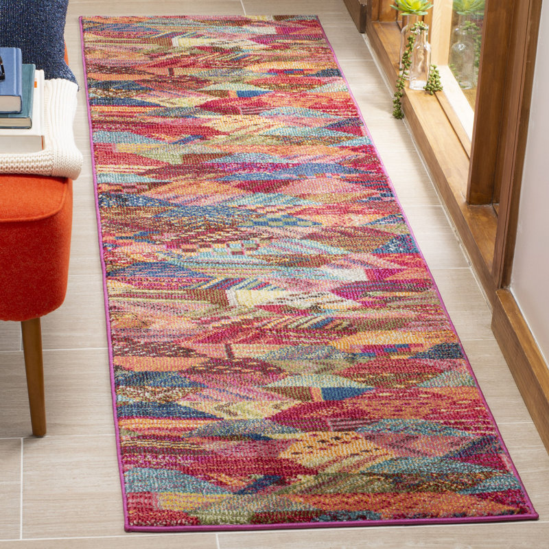 Tapis performance abstrait Monaco, Tapis de couloir 2 pi 2 po x 8 pi