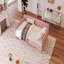 Lit de jour simple rembourré avec 4 pieds de soutien, Rubine-427515909