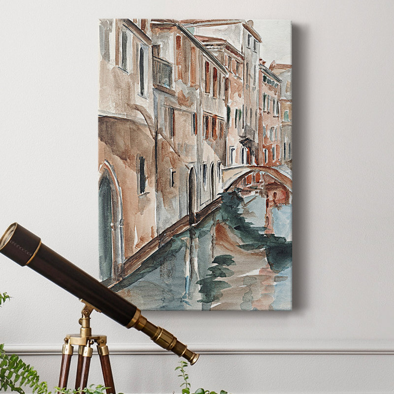 Impression sur toile tendue de l'UA CH, "Venetian Watercolor Study II", H 36 po x l 24 po x P 1 po