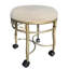 Tabouret de coiffeuse à roulettes 12,5 po x 12,5 po x 19 po Elegant-191701552