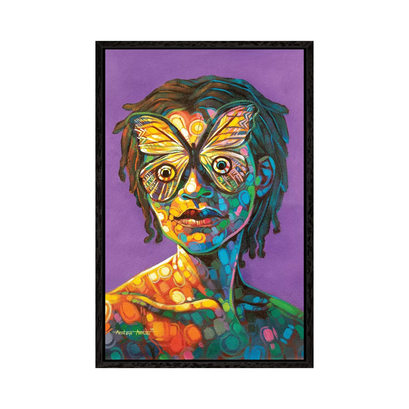 Untitled III 1 Piece Painting on Canvas, 101.6cm H x 66.04cm W x 3.81cm D, Black Framed
