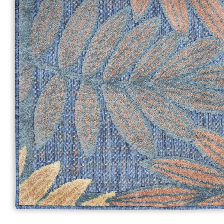 Lakesha Blue Rose Modern Rug