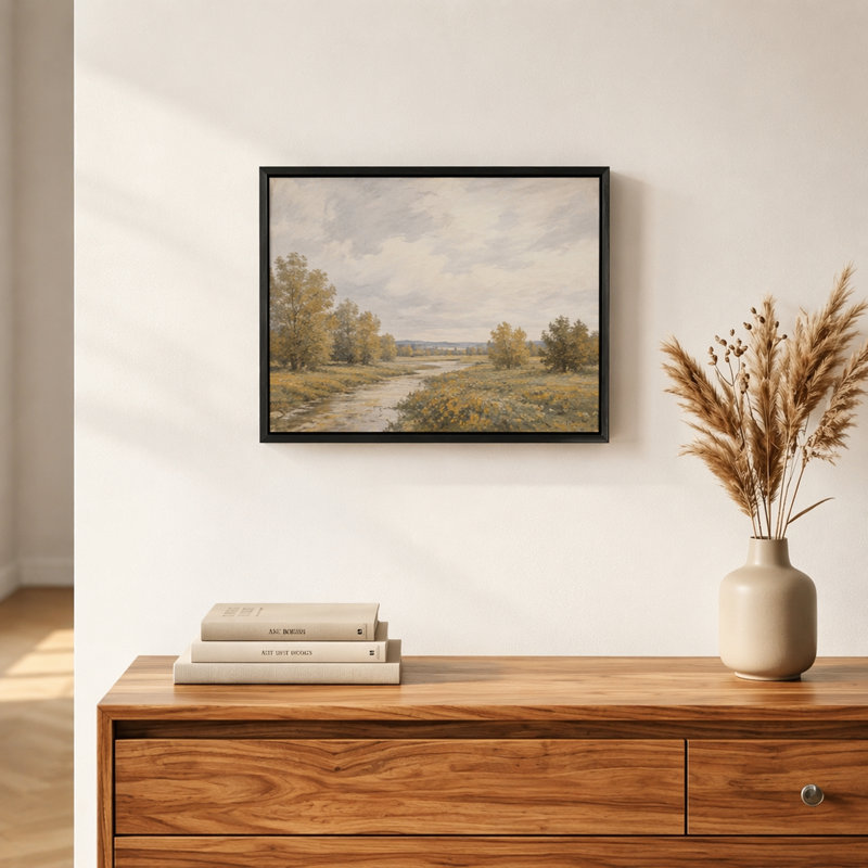 Cadre photo sur toile flottant moderne, Noir, 9 po x 12 po, 9 po x 12 po, Rectangulaire