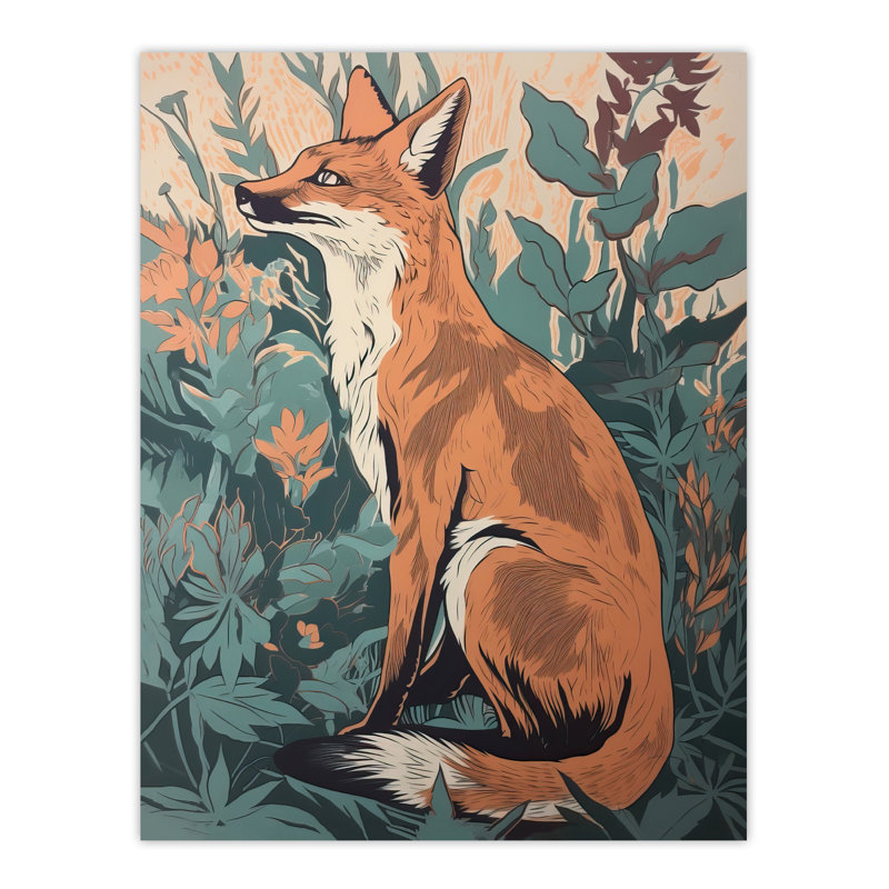Sly Fox By George Sinclair Vintage Botanical Style Modern Painting Aesthetic Large Wall Art Poster Print Thick Paper 18X24 Inch