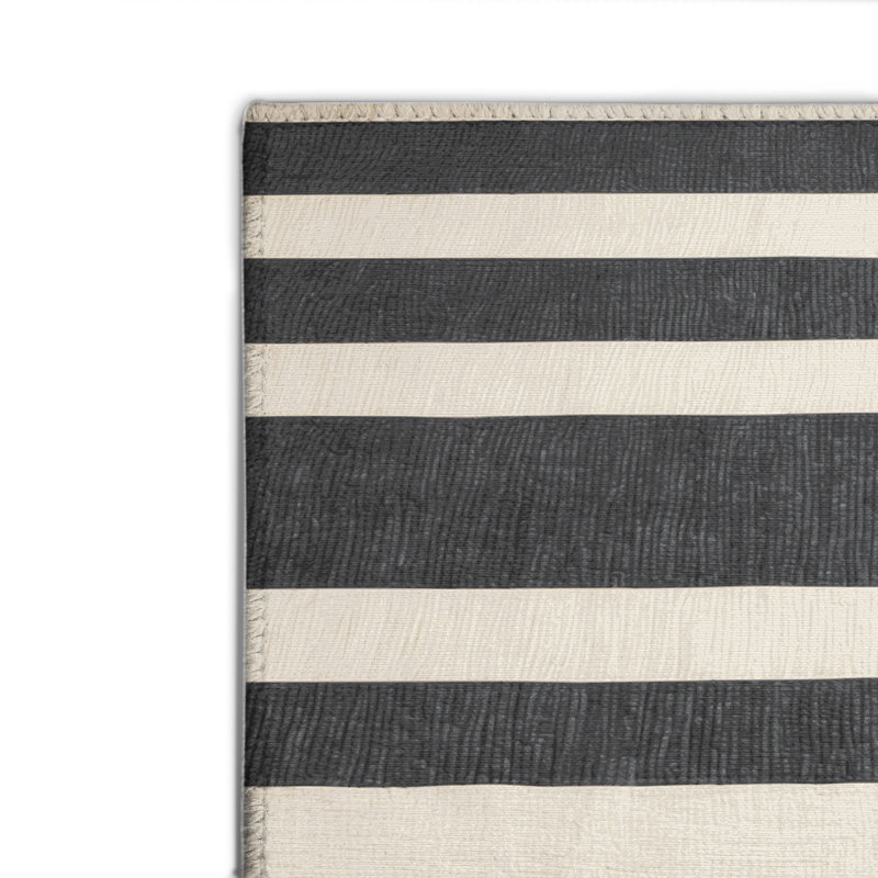 Tapis intérieur / extérieur beige HorizontalStripes, Rectangle 4pi x 6 pi