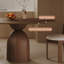 Table ronde simple en bois massif de style rétro-1020842830